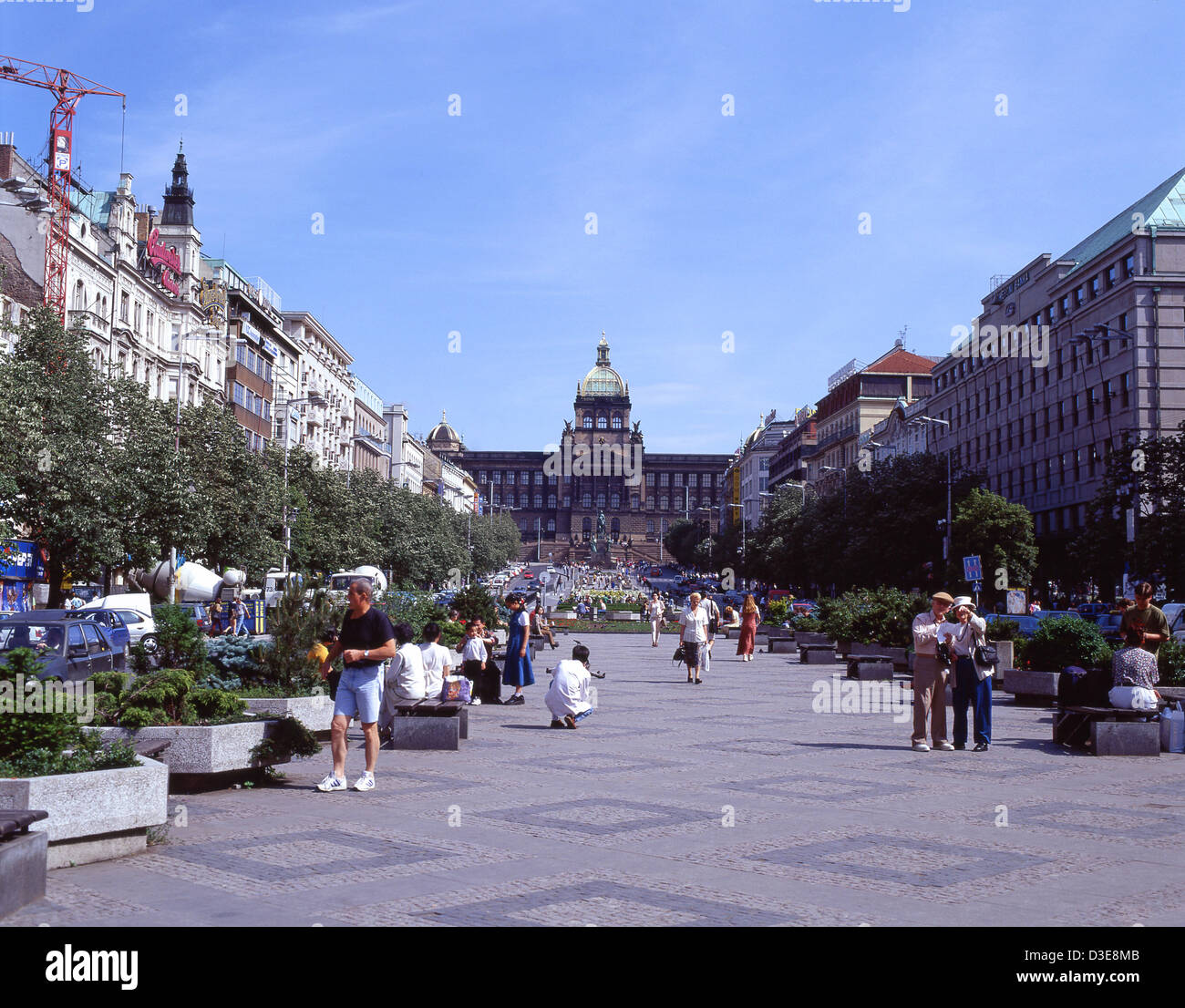 Wenceslas Square (Václavské náměstí), New Town (Nové Město), Prague (Praha), Prague Region, Czechia Stock Photo