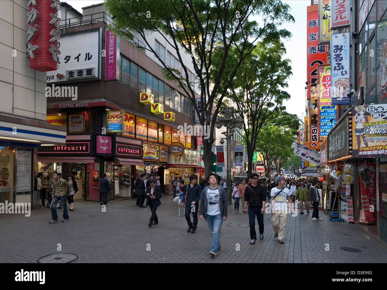 One street in the famous adult entertainment district of Kabuki-cho in East Shinjuku, Tokyo. Stock Photo