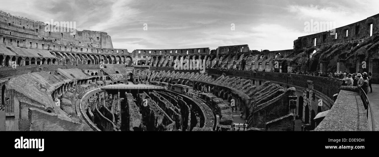 The Colosseum Panorama, Rome Stock Photo