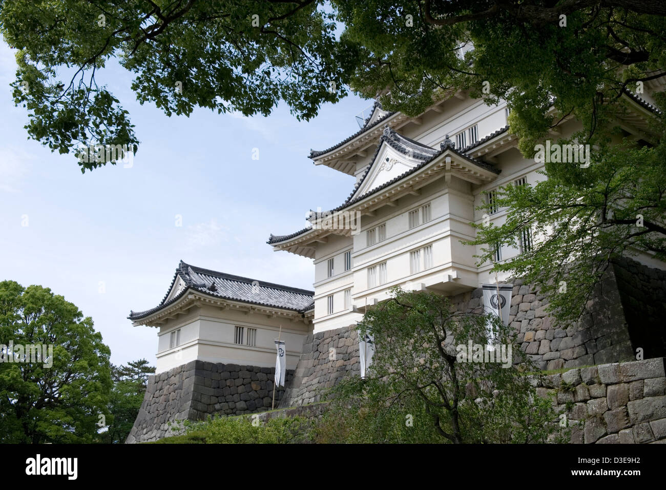 Main shutenkaku tower of Odawara Castle, former stronghold of Doi Clan during Kamakura Period in Kanagawa, Japan. Stock Photo