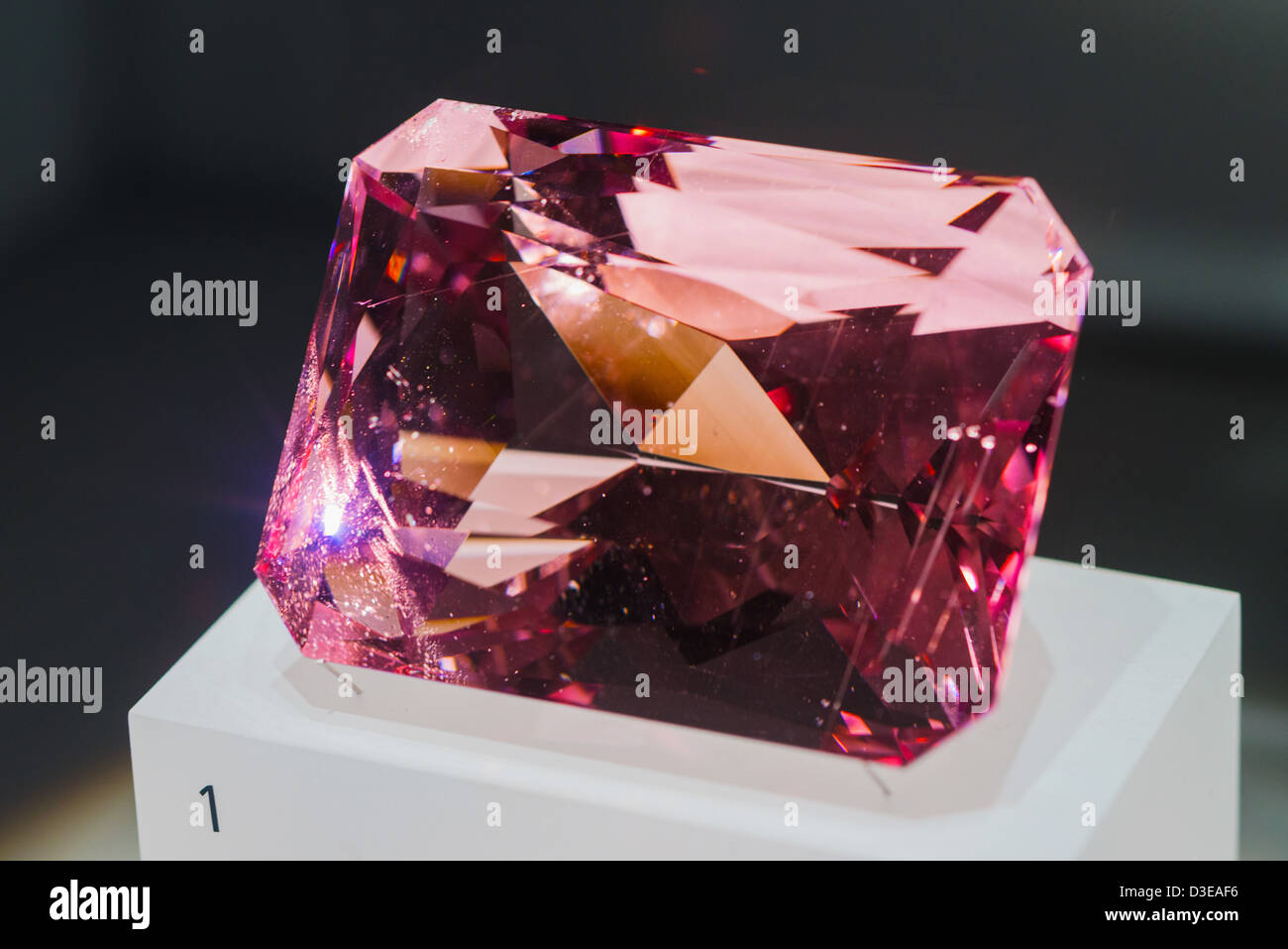 Gemstone display at the Royal Ontario Museum, Toronto, Canada Stock