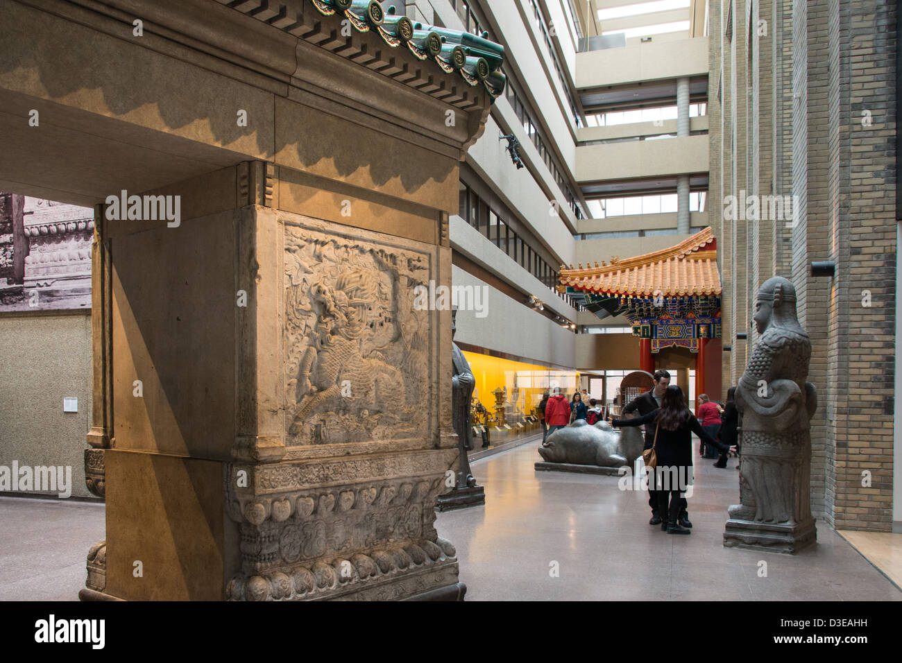 This is an Image from inside the Royal Ontario Museum Asian Gallery Stock Photo