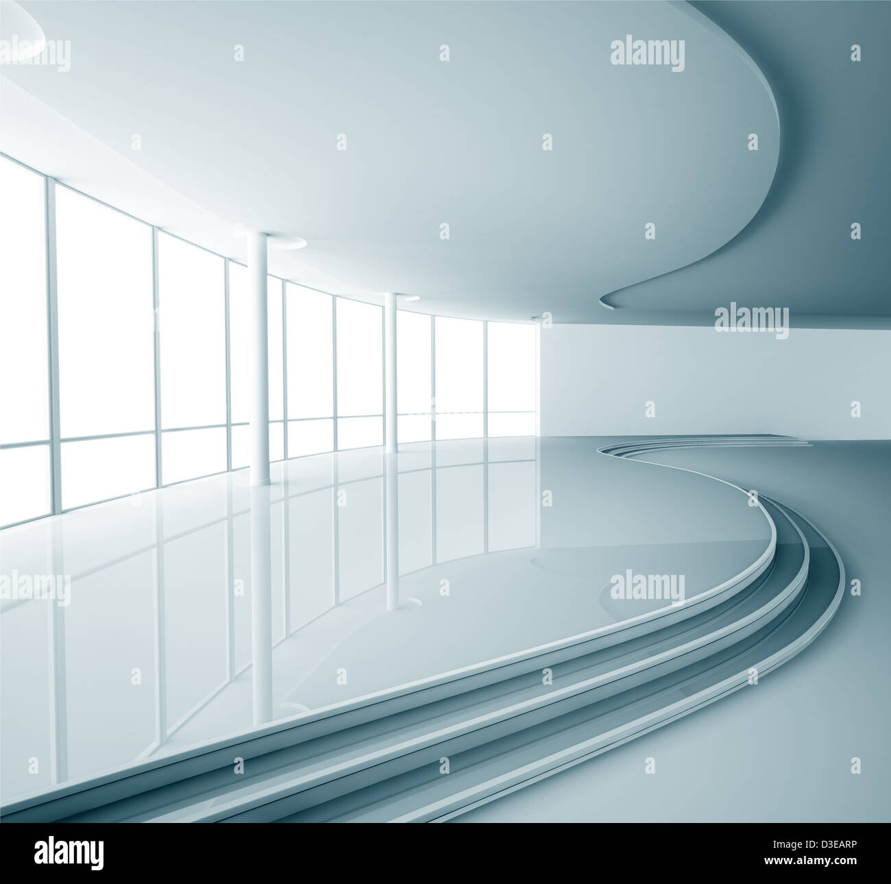 Abstract empty modern interior 3d render Stock Photo - Alamy