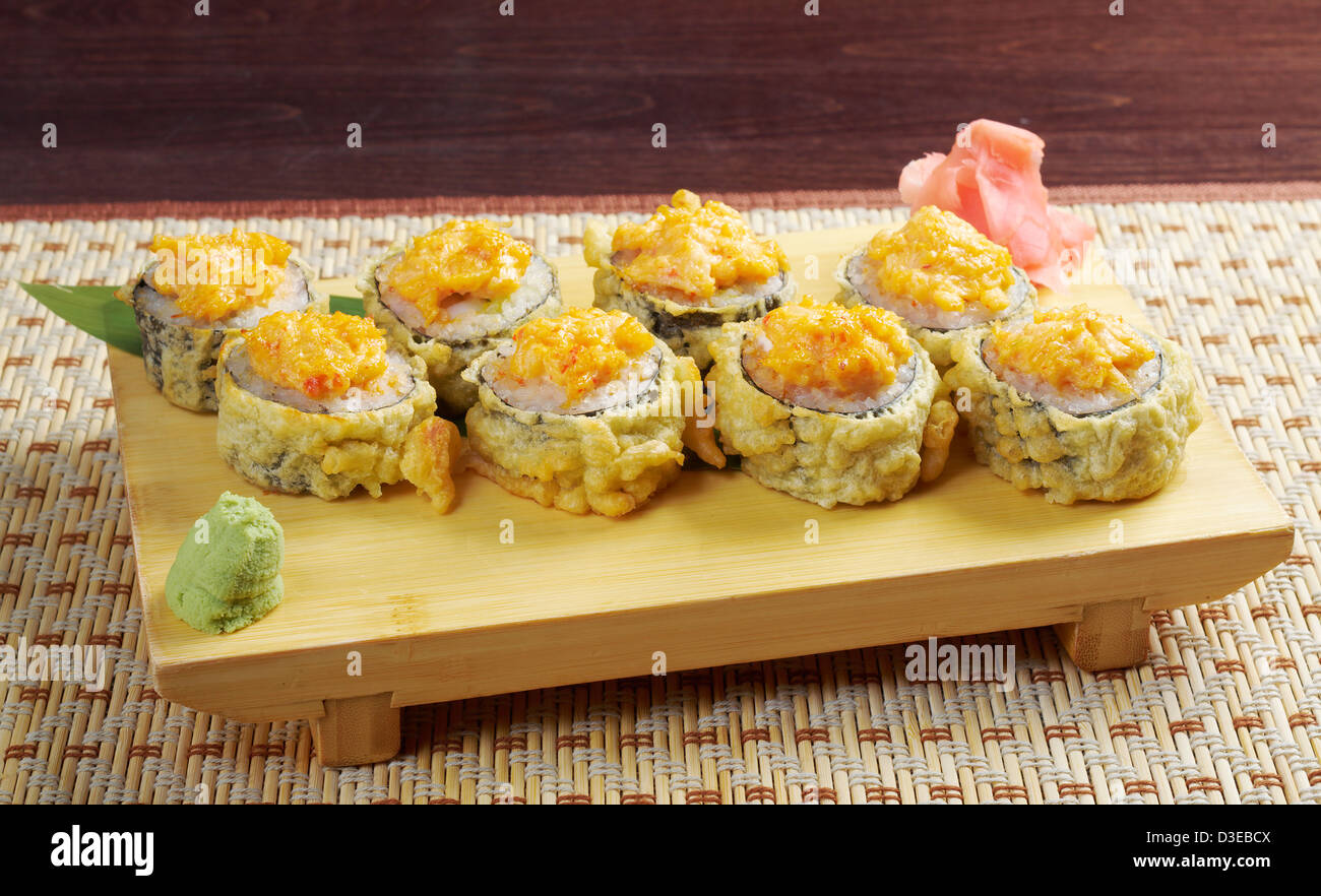 Japanese fried tempura sushi .traditional japanese food Stock Photo Alamy