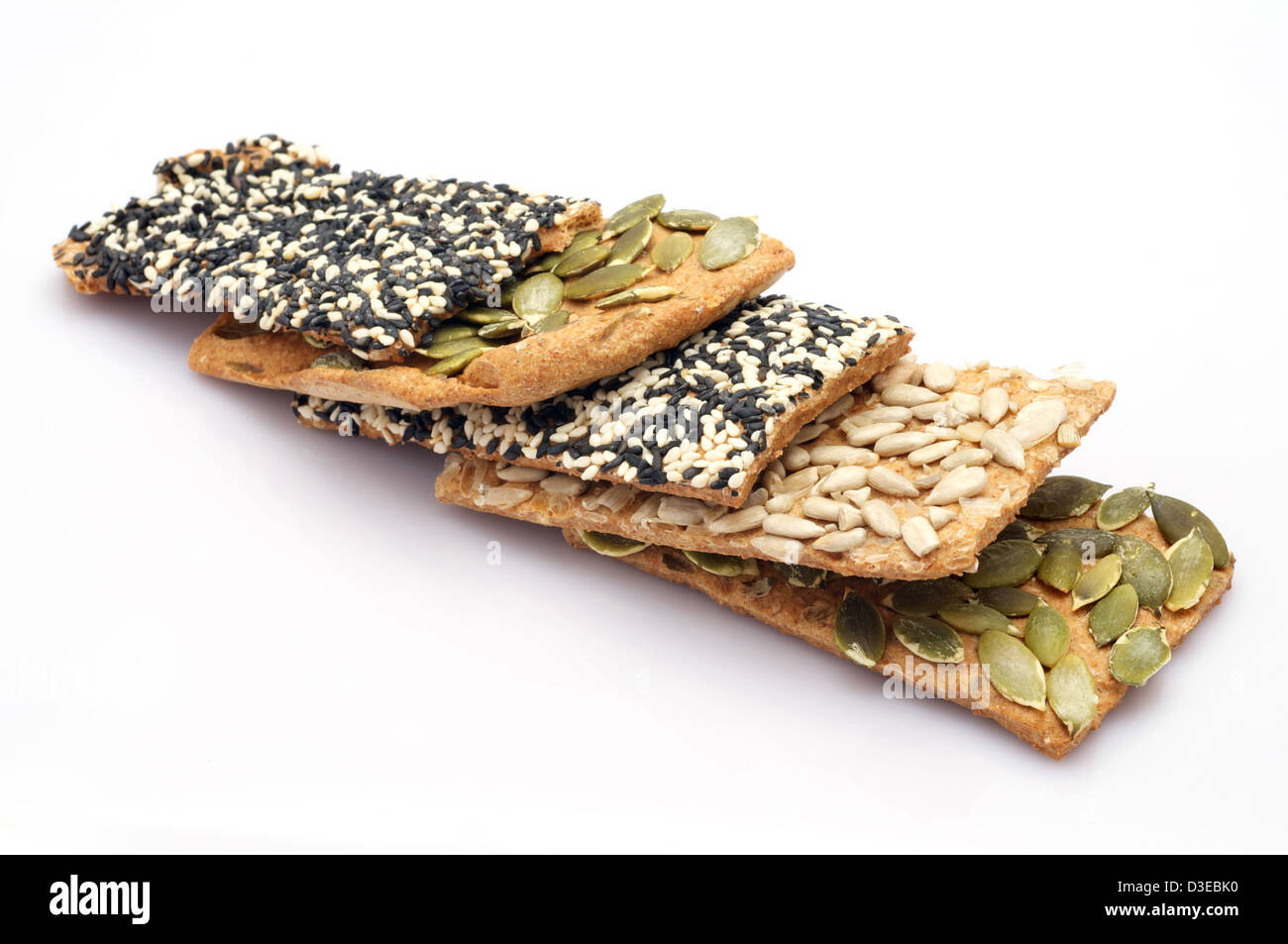 4 pieces of sunflower seeds cracker Stock Photo Alamy