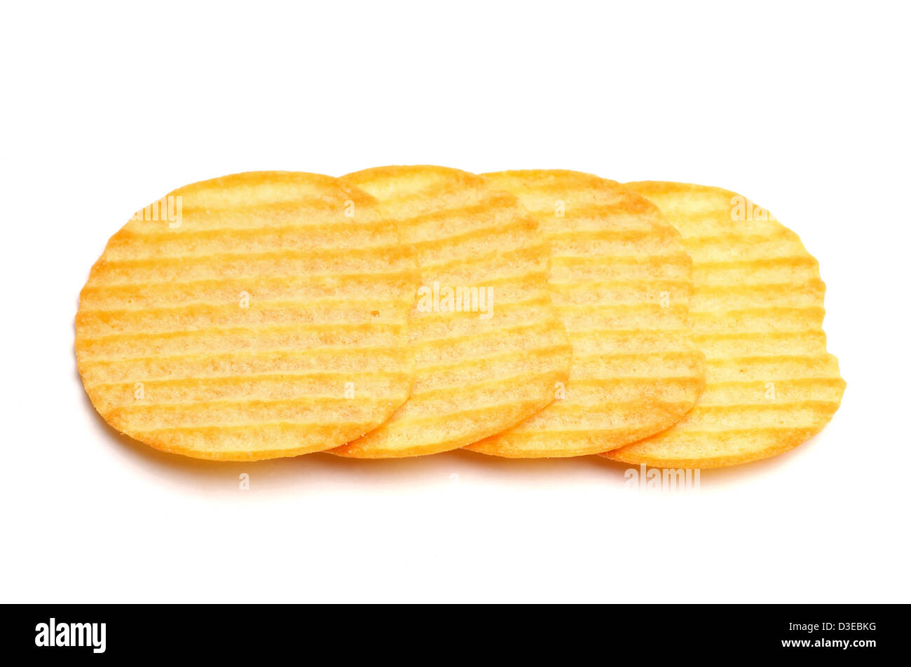 Pile of potato chips isolated on white background Stock Photo Alamy