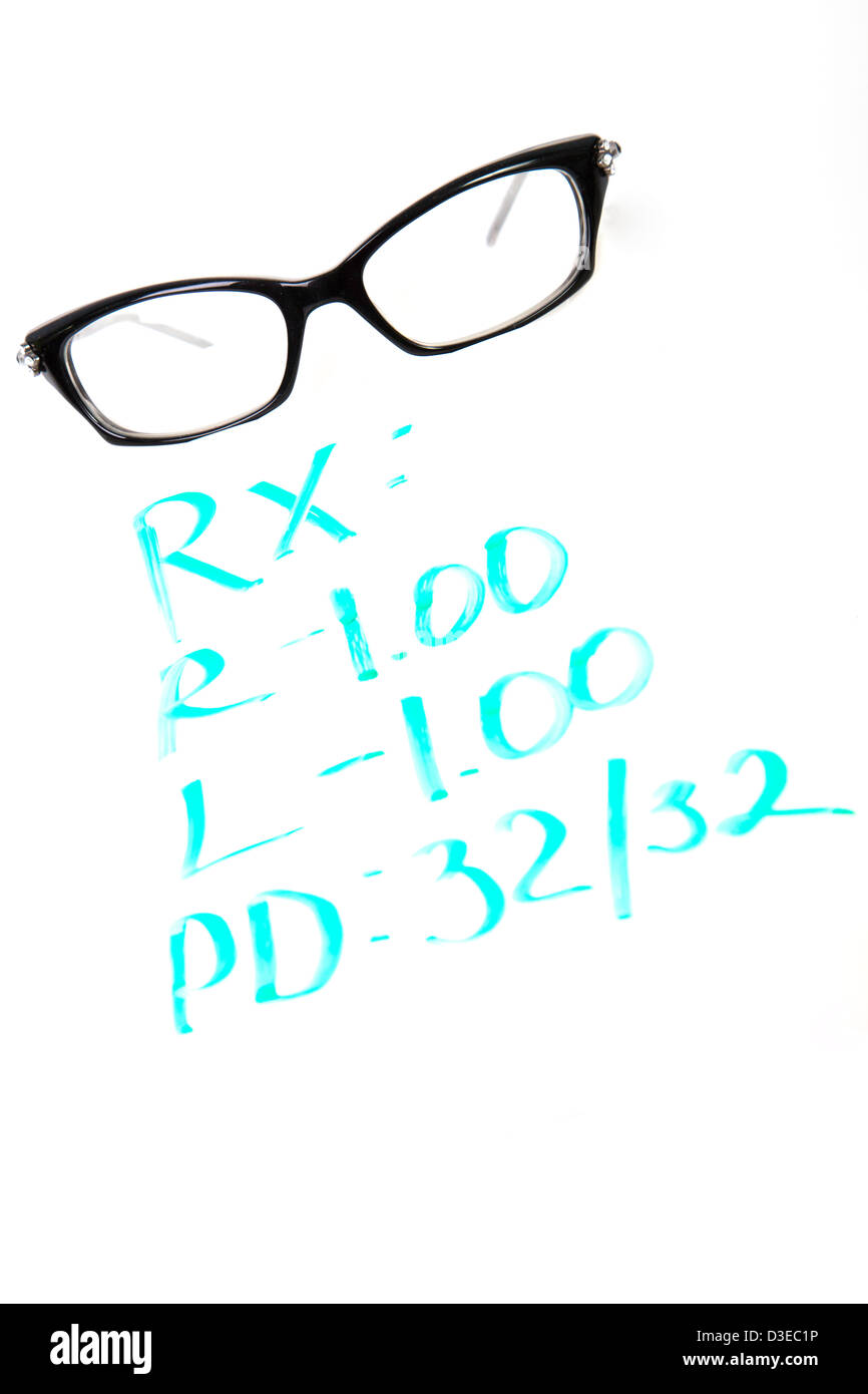 Eyeglasses with prescription Stock Photo Alamy