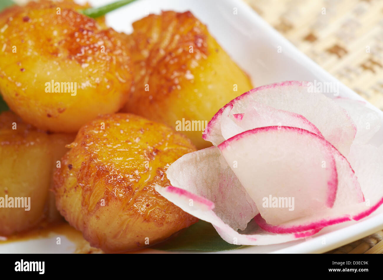 Baked scallops. traditional japanese food Stock Photo Alamy