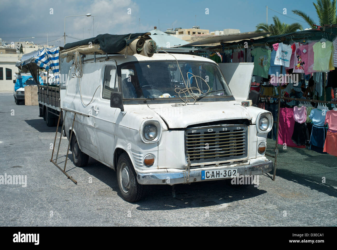 Old white Ford Transit van parked at street market Marsaxlokk Malta Stock  Photo - Alamy