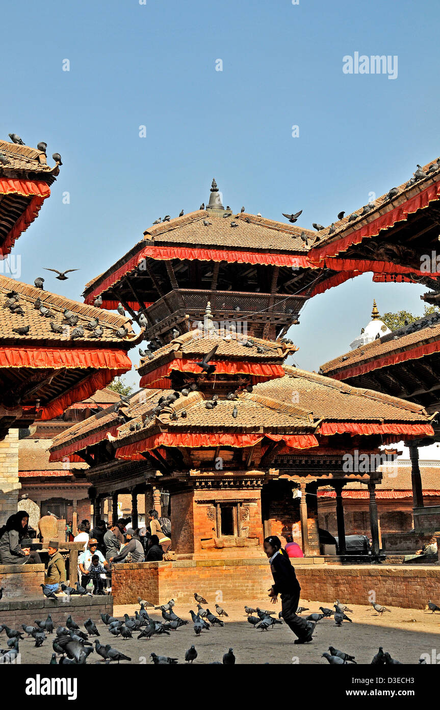 Vishnu temple Durbar square Kathmandu Nepal Stock Photo