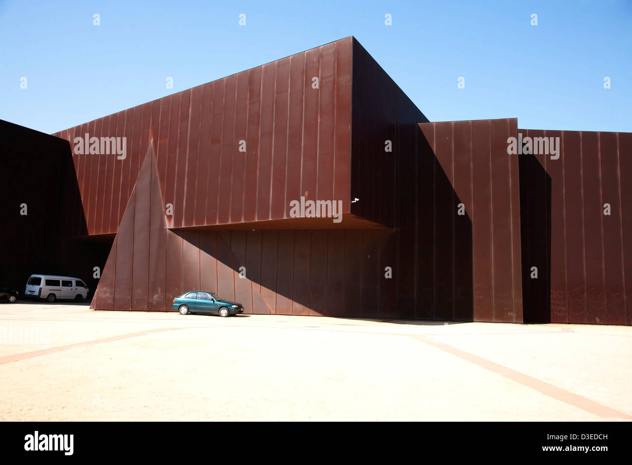 The rust covered panels of Australian architectural icon Australian Centre for Contemporary Art (ACCA) South Melbourne Australia Stock Photo