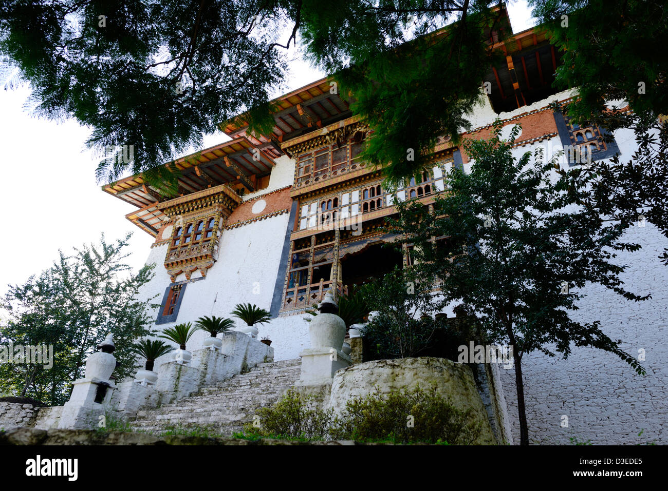 Punakha Dzong, a beautiful fortress and a stunning location of the former capital in Bhutan,36MPX,HI-RES Stock Photo