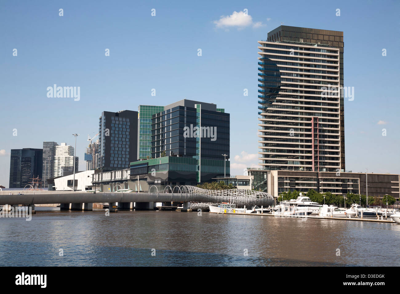 High-rise office and apartment building developments at Victoria Harbour Docklands Melbourne Victoria Australia Stock Photo