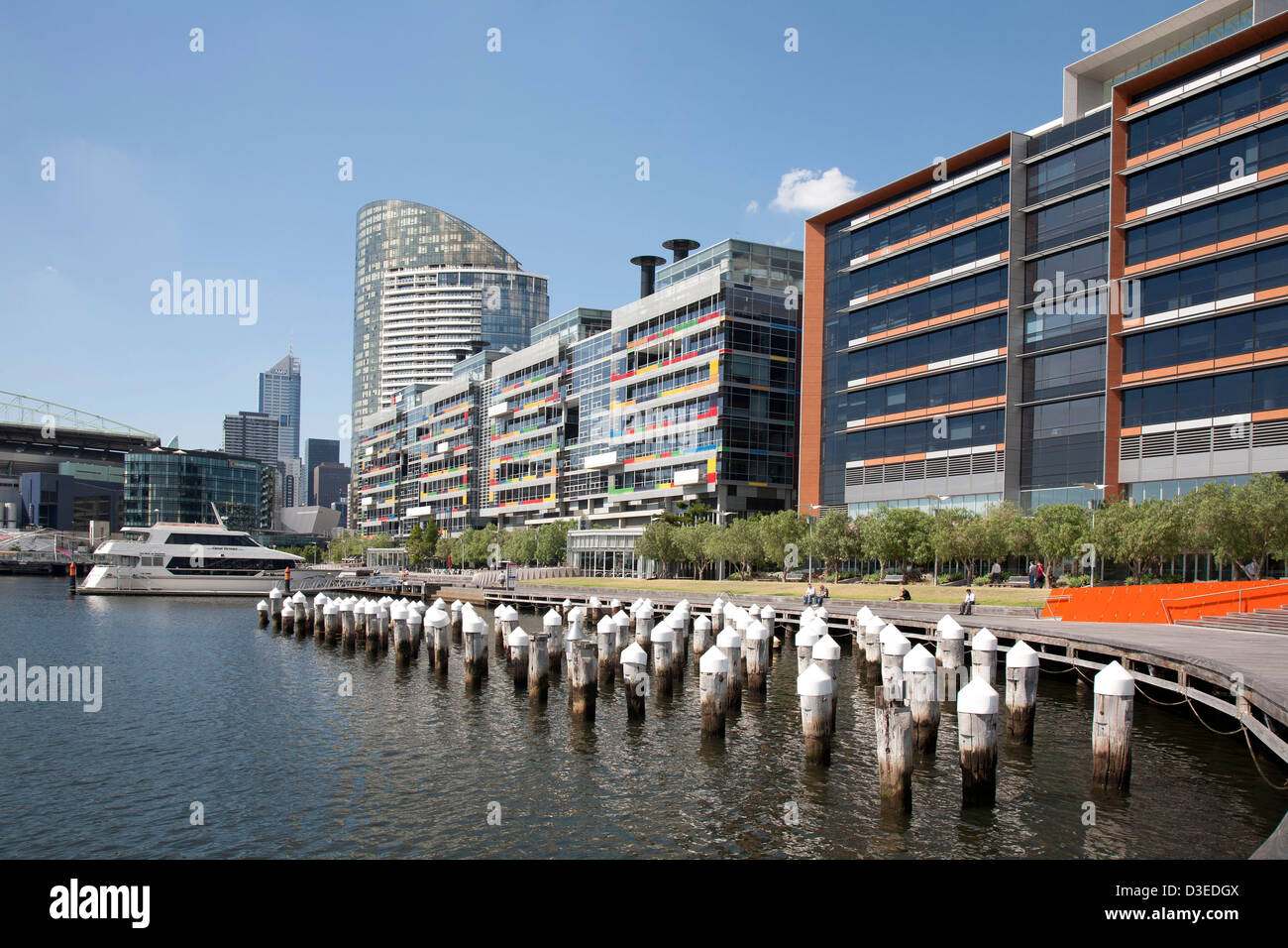 The environmentally friendly National Australia Bank building at Docklands Melbourne Victoria Australia Stock Photo