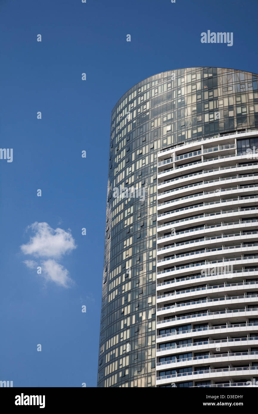 Victoria Point is a 42 level apartment residential tower in the Docklands Melbourne Victoria Australia Stock Photo