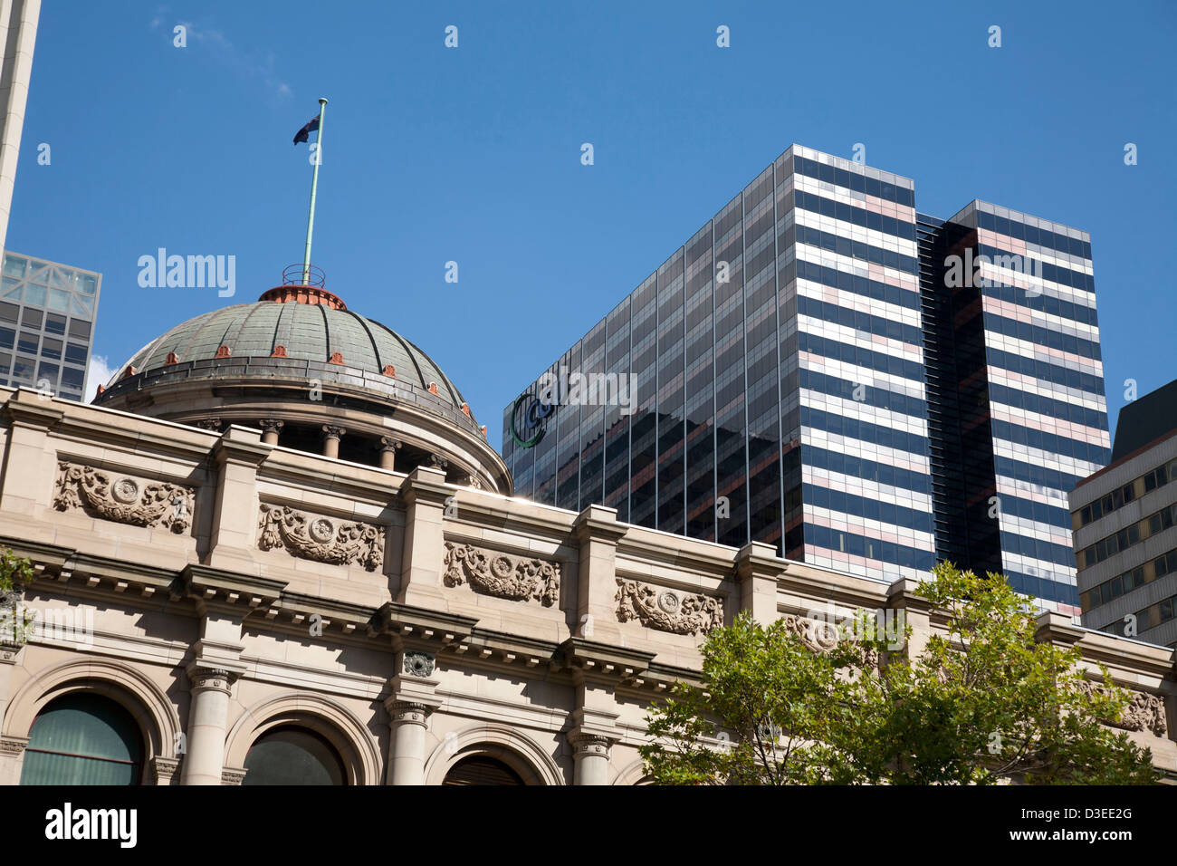 Details of the Supreme Court of Victoria on Lonsdale and William Street Melbourne Victoria Australia Stock Photo