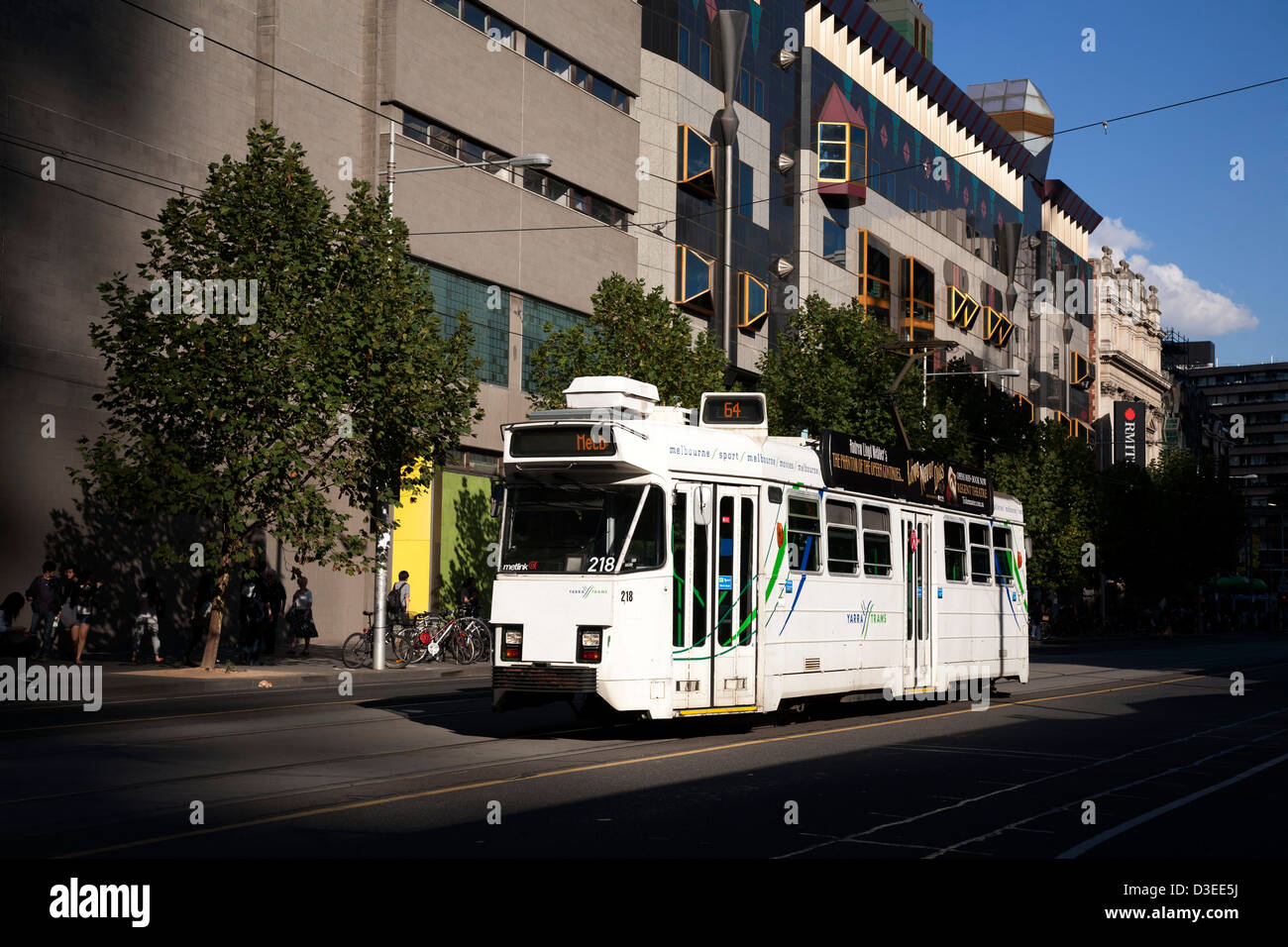 Melbourne city tram on Swanson Street, Melbourne, Victoria, Australia Stock Photo