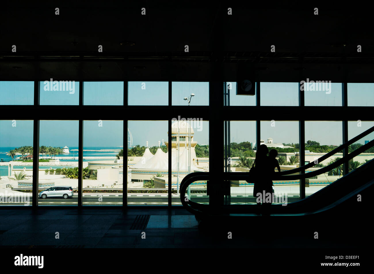 Dubai monorail train station UAE Stock Photo