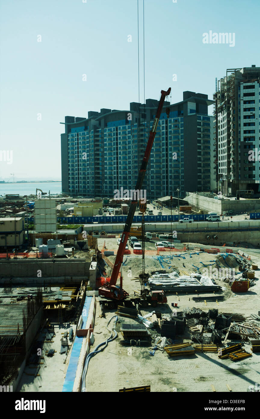 Construction site in Dubai Stock Photo