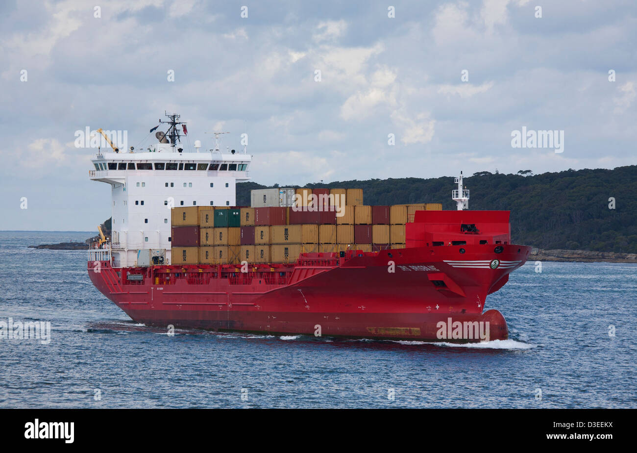 JRS Brisbane Container Ship arriving Port Botany Container Terminal Sydney Australia Stock Photo
