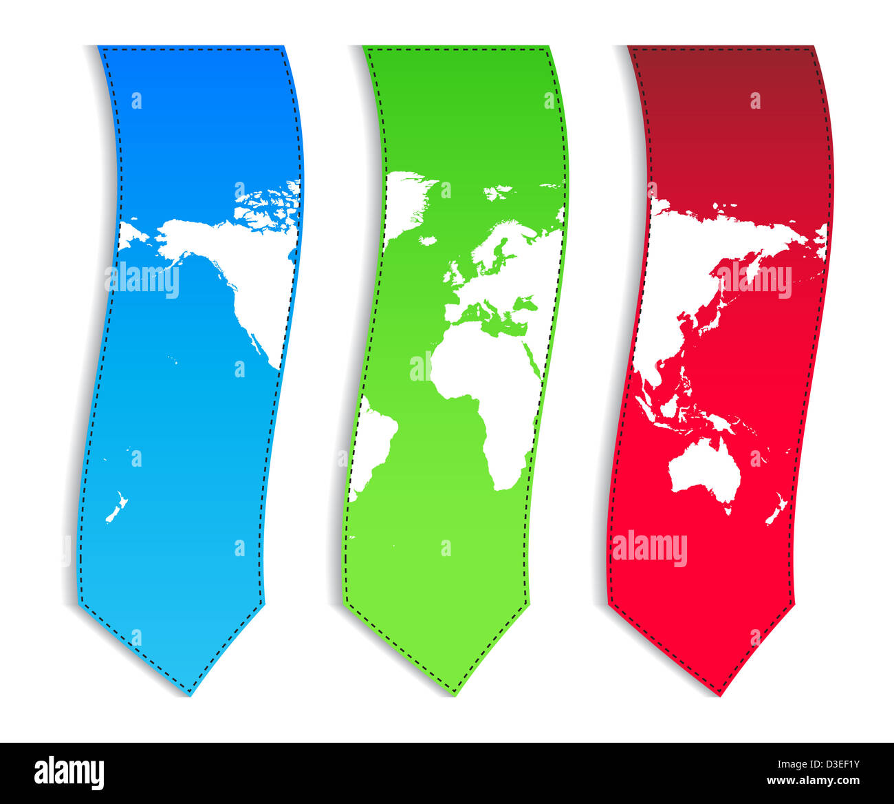 set of three banners with a special white map Stock Photo Alamy