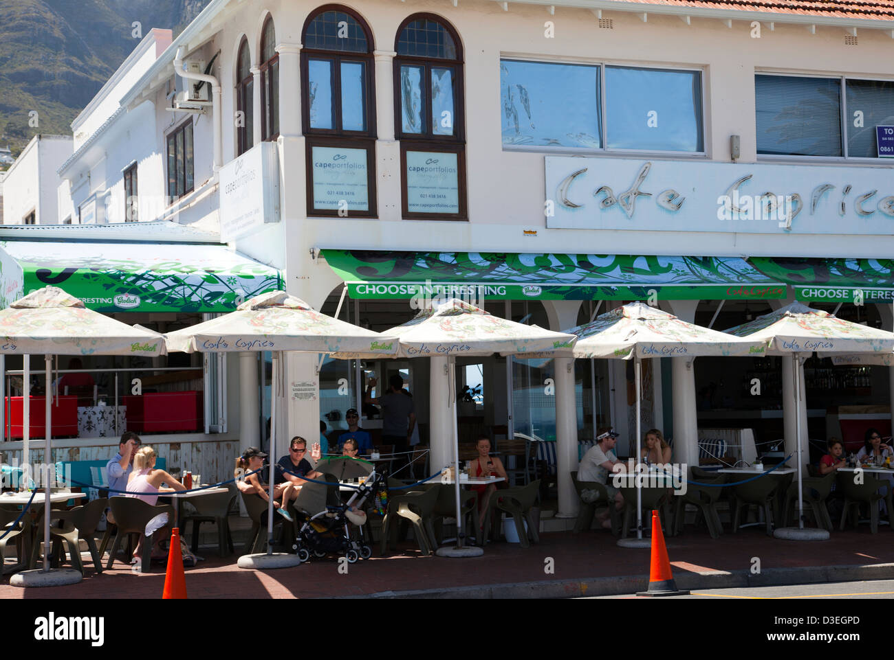 Cafe Caprice on Camps Bay Beach Road - Cape Town - South Africa Stock Photo  - Alamy