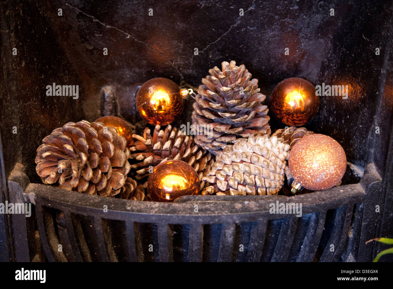 Pine Cones In Fireplace Stock Photos Pine Cones In Fireplace