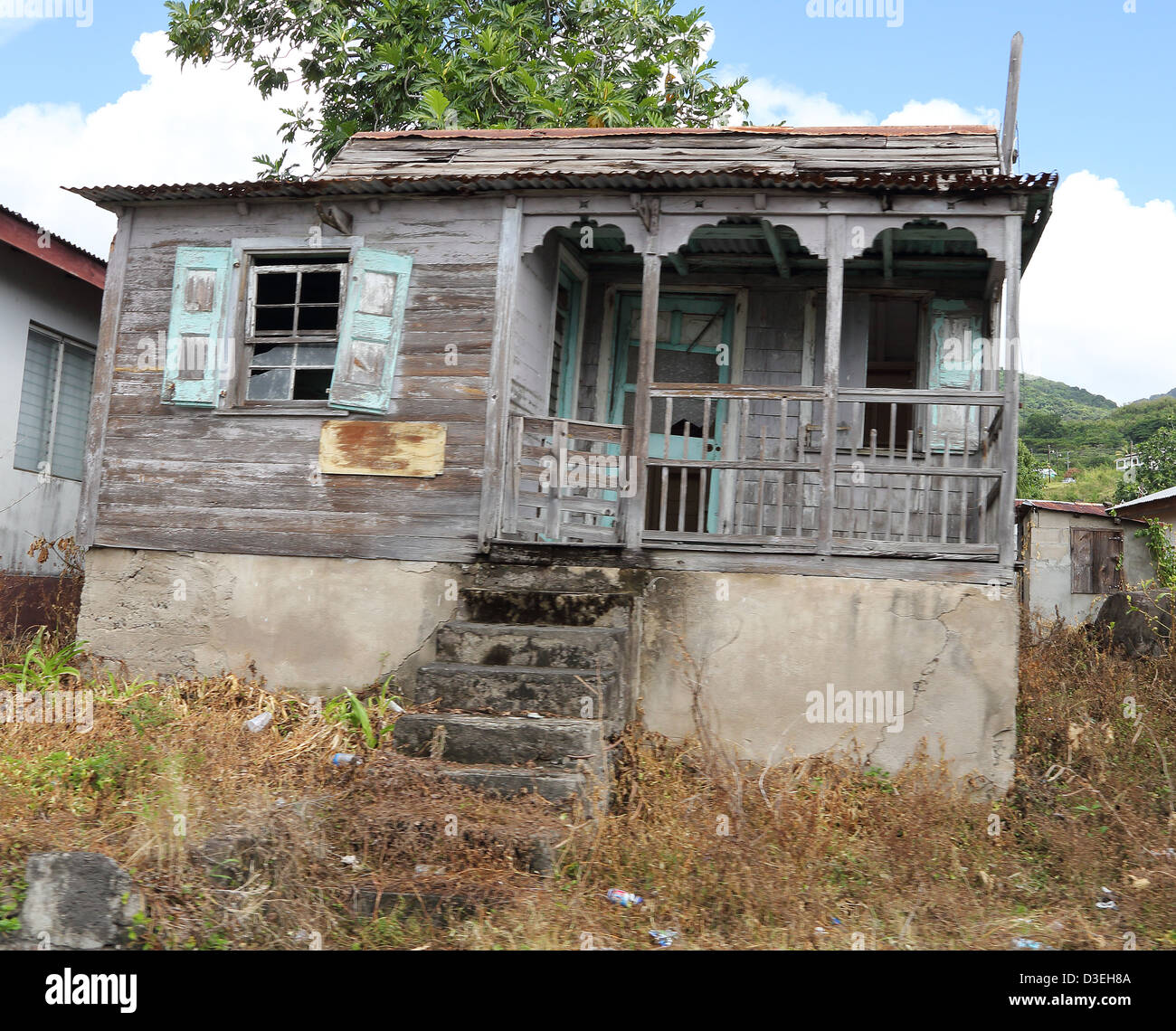 TRADITIONAL WOODEN CARIBBEAN HOUSE Stock Photo Alamy