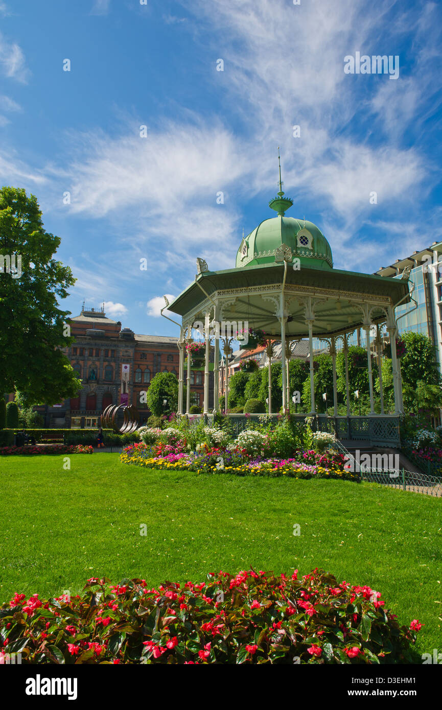 Beautiful town gazebo. City of Bergen. Norway Stock Photo