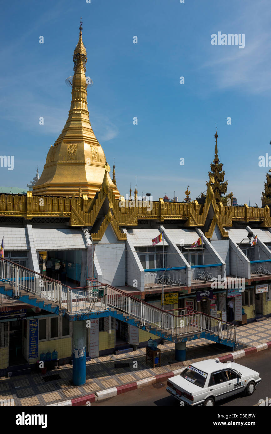 Sule Pagoda, Yangon Myanmar Stock Photo