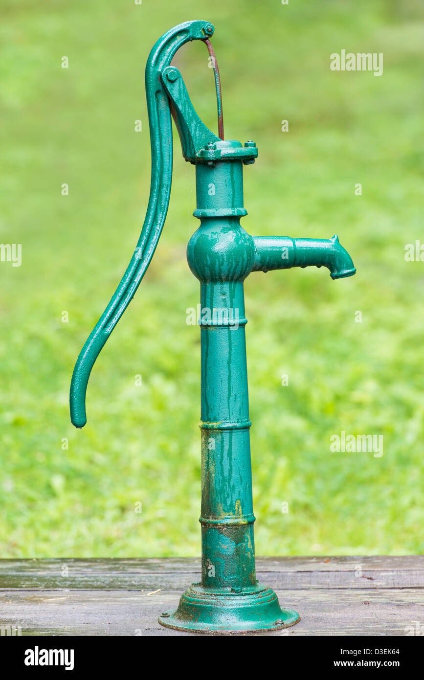 Old fashion hand water pump hi-res stock photography and images