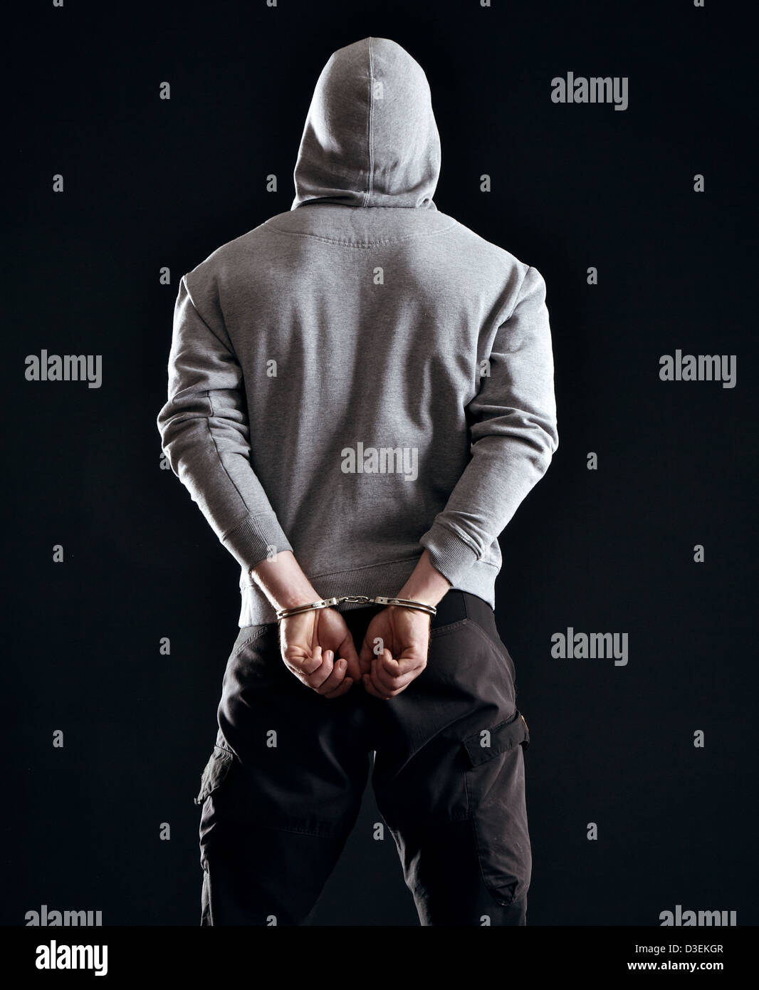 Man arrested as a consequence of his crime Stock Photo