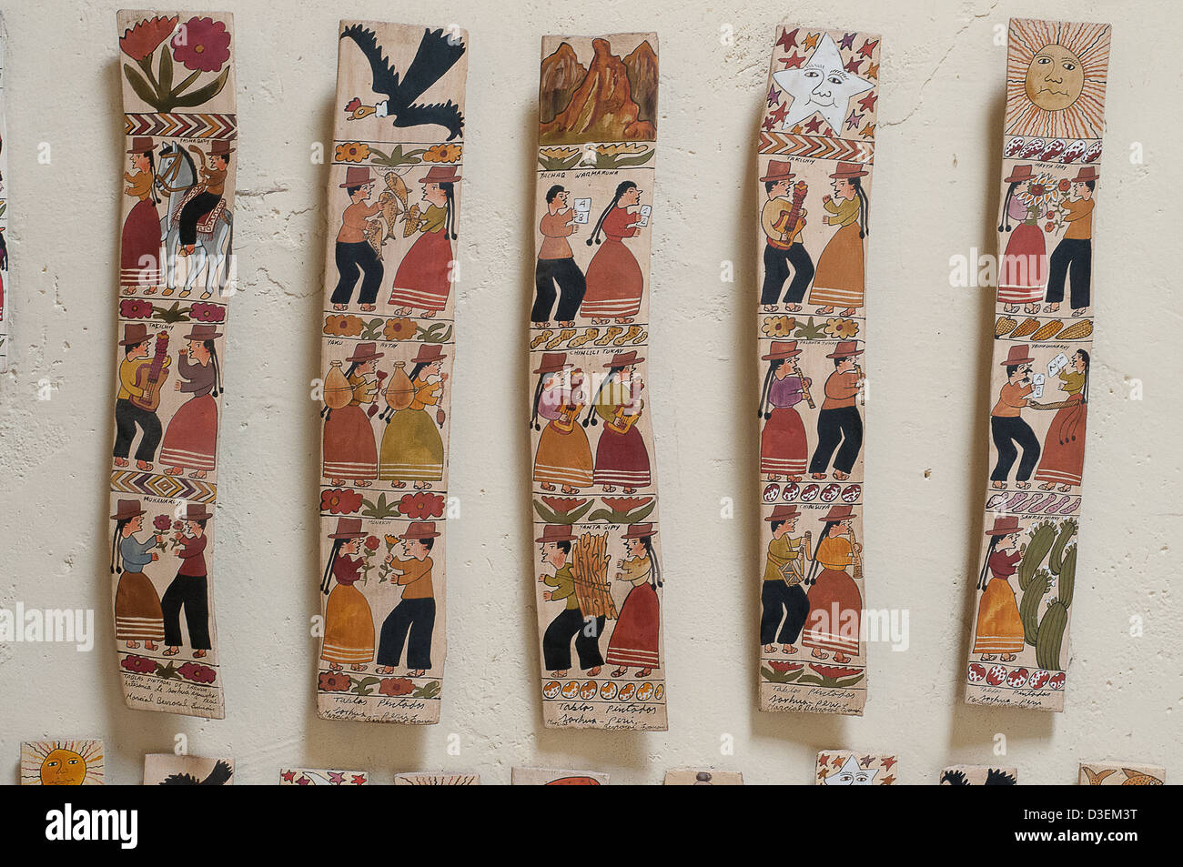 Peru, Ayacucho, handicraft. Tablas de Sarhua Stock Photo Alamy