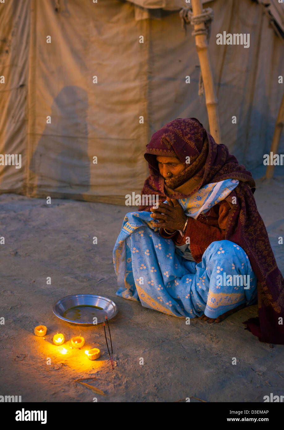 Candle Offering, Maha Kumbh Mela, Allahabad, India Stock Photo Alamy