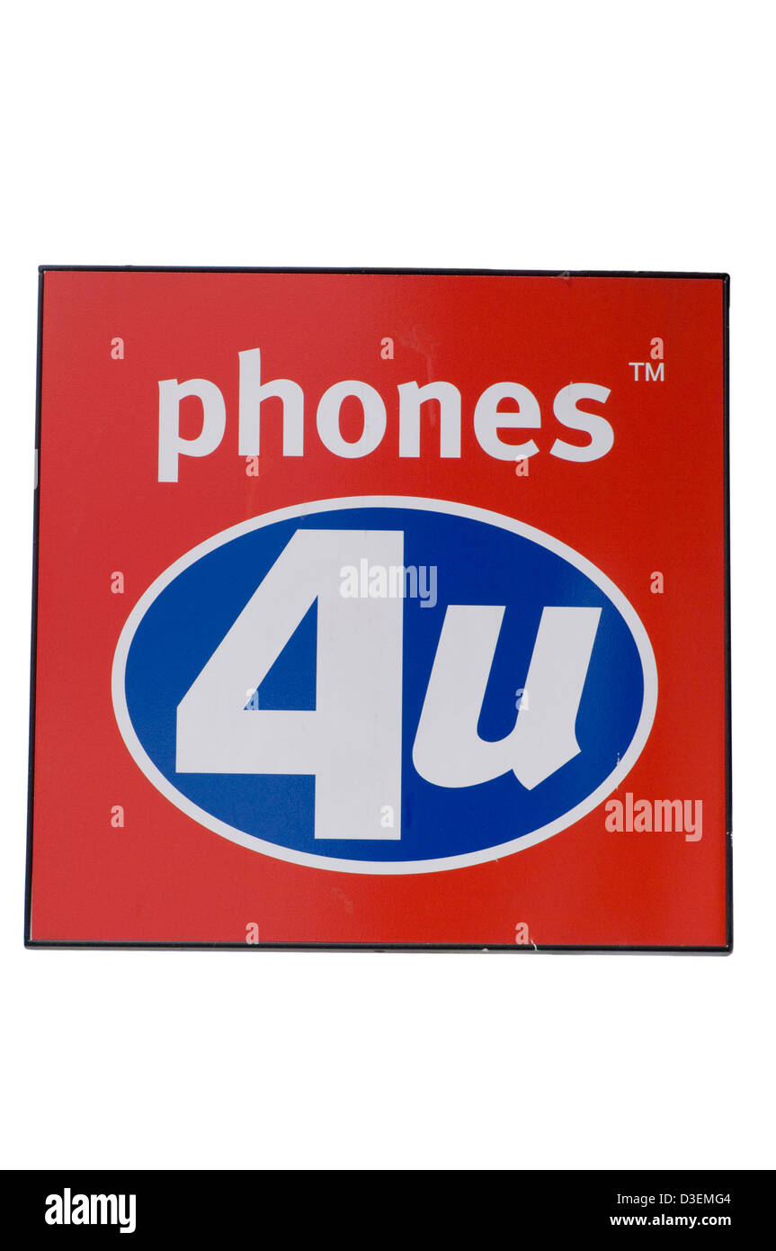 Phones 4u Shop Sign Stock Photo