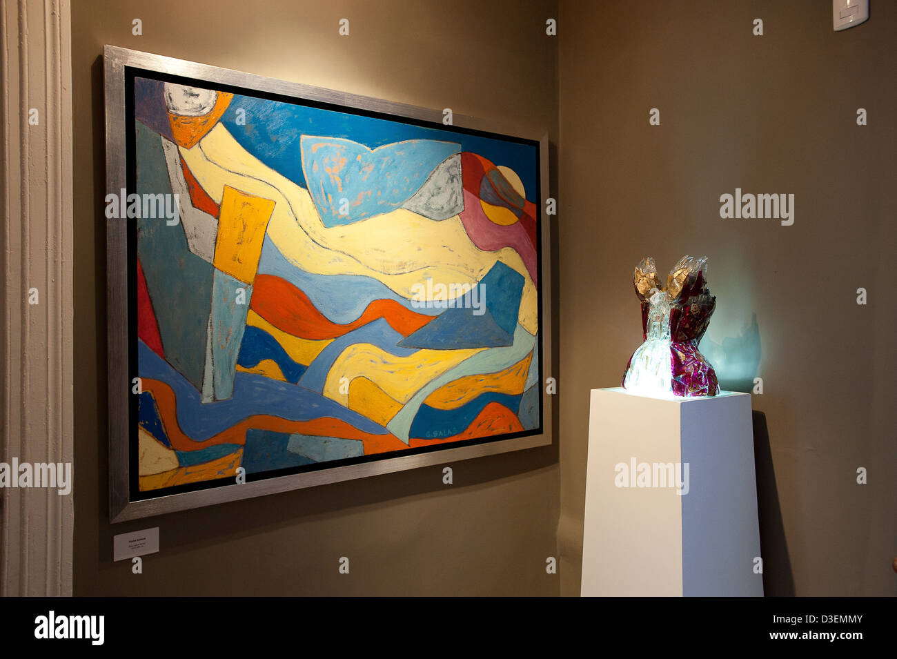 Peru, Lima, Barranco. Art galleries. in the gallery Amaranto Stock Photo