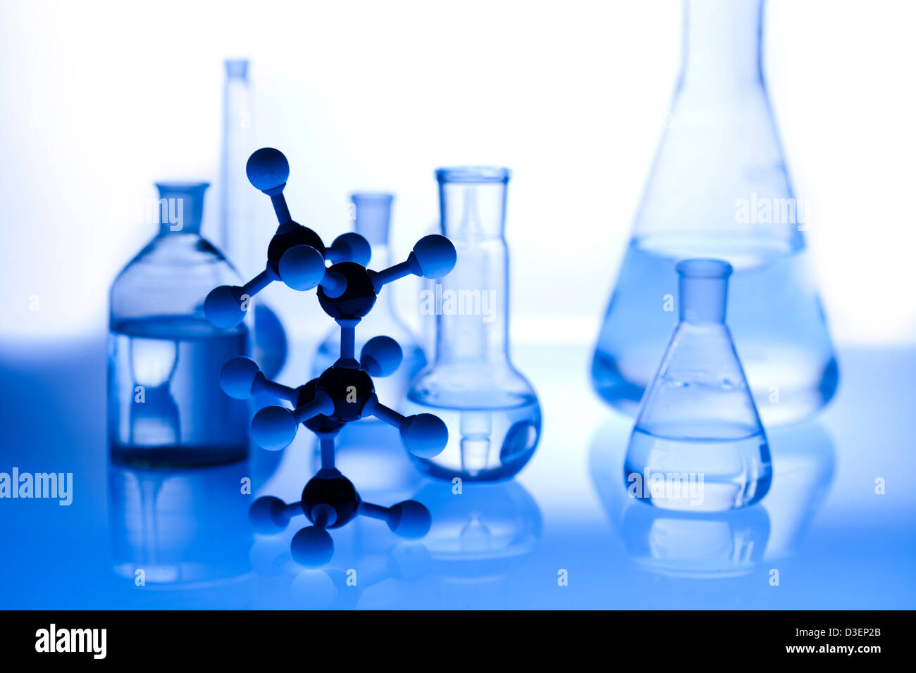 Molecular Model Laboratory glass Stock Photo Alamy