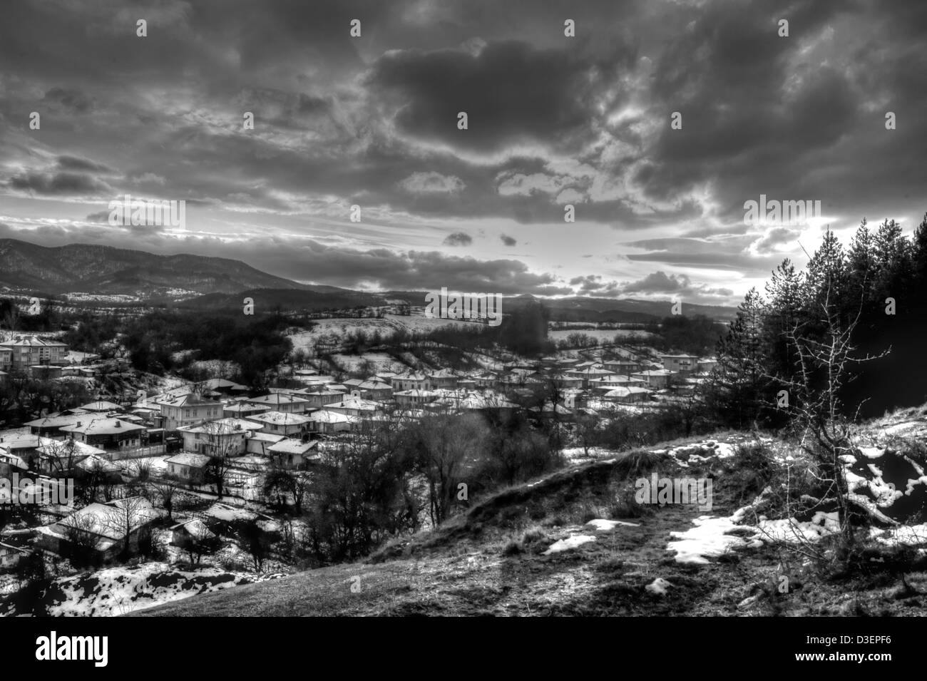 Mountain village Black and White Stock Photos & Images - Alamy