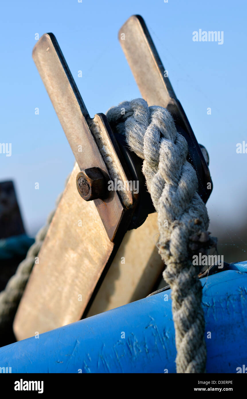boat anchor roller Stock Photo Alamy