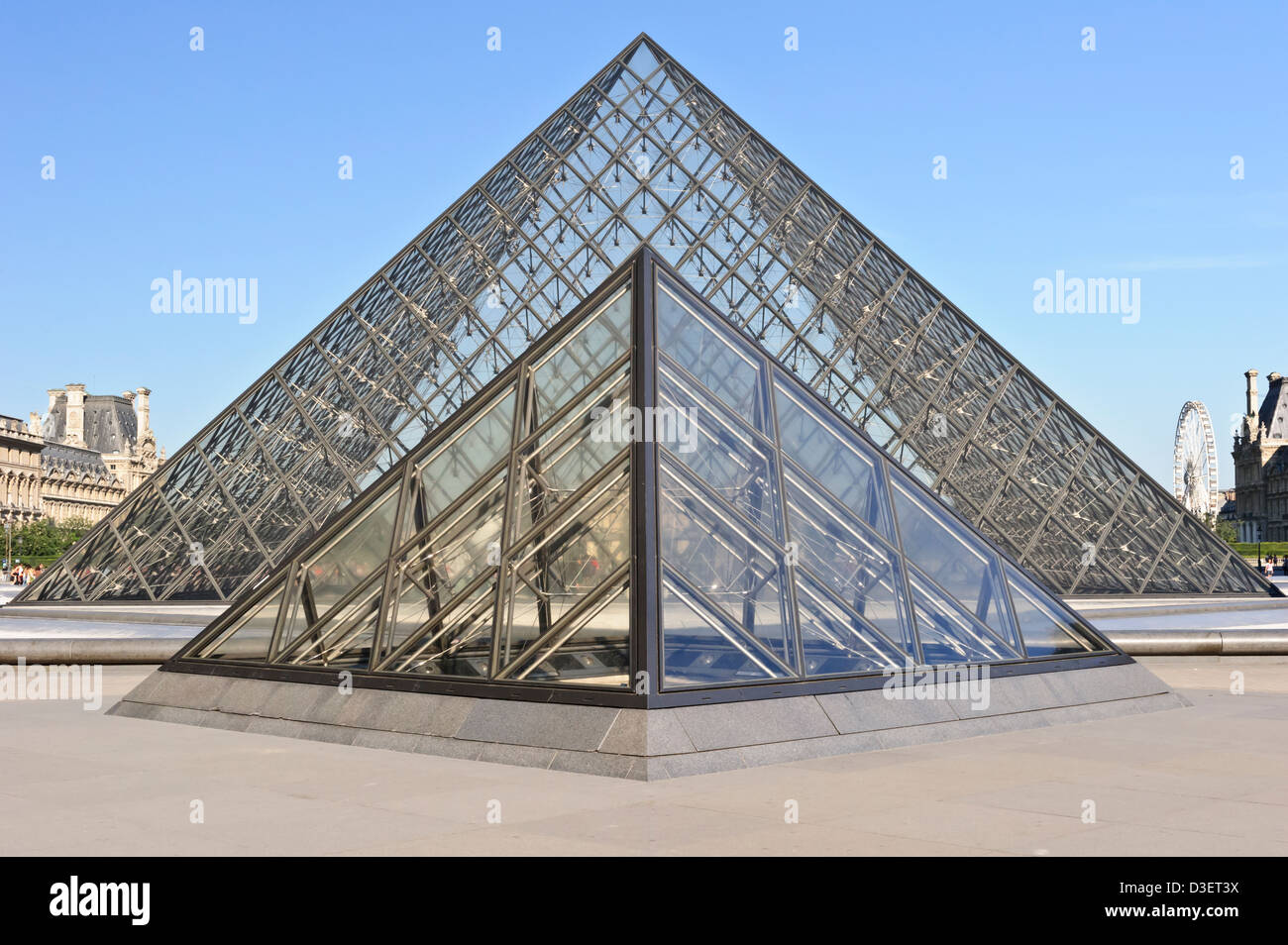 Glass pyramids at Louvre museum, Paris, France Stock Photo - Alamy