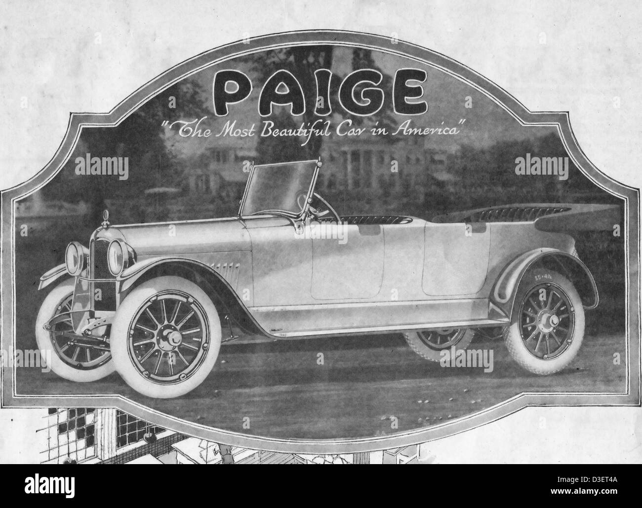 Paige Motor Car Company Advertisement - The Most Beautiful Car in America 1917 Stock Photo