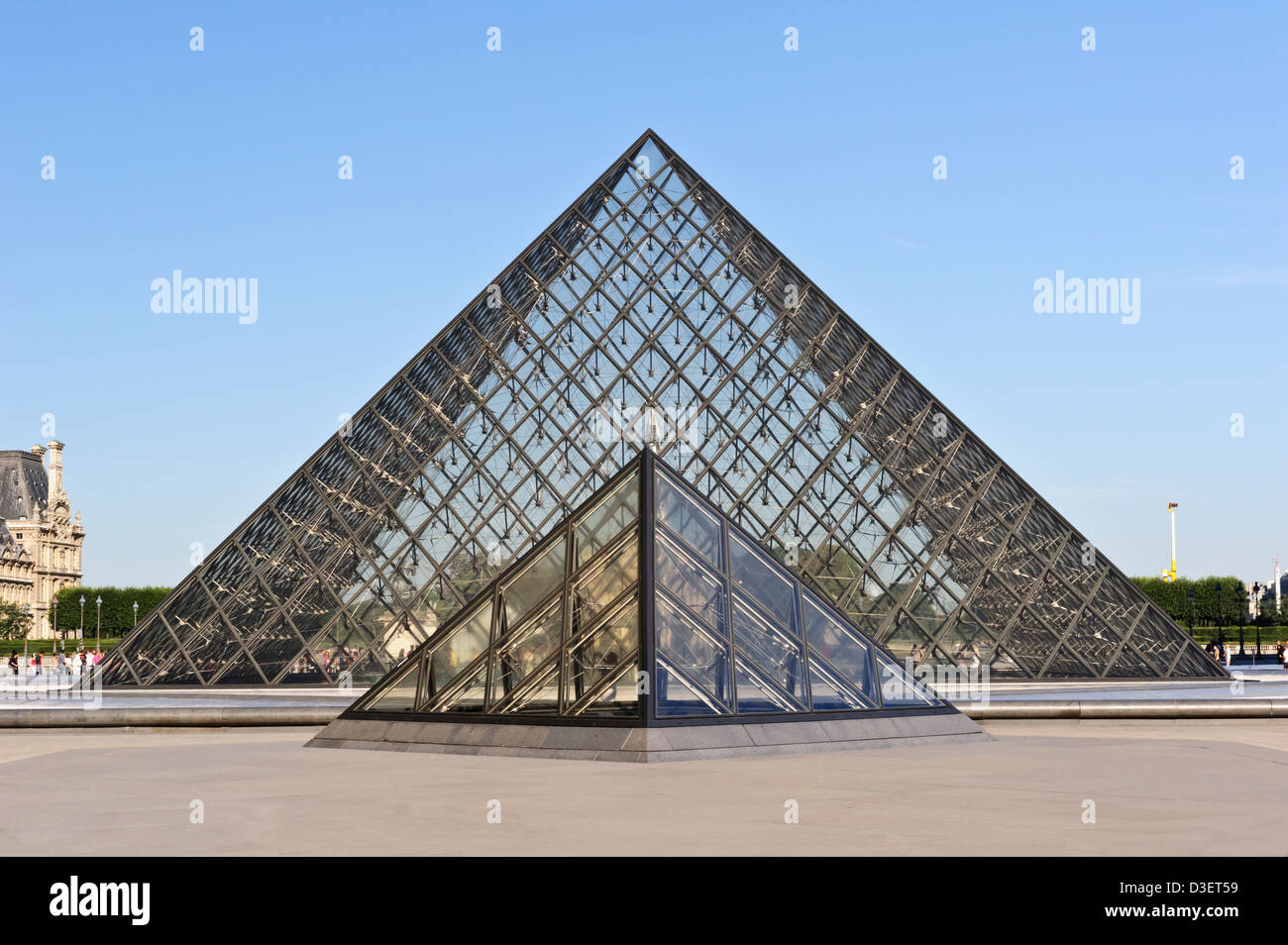 Glass pyramids at Louvre museum, Paris, France. Stock Photo