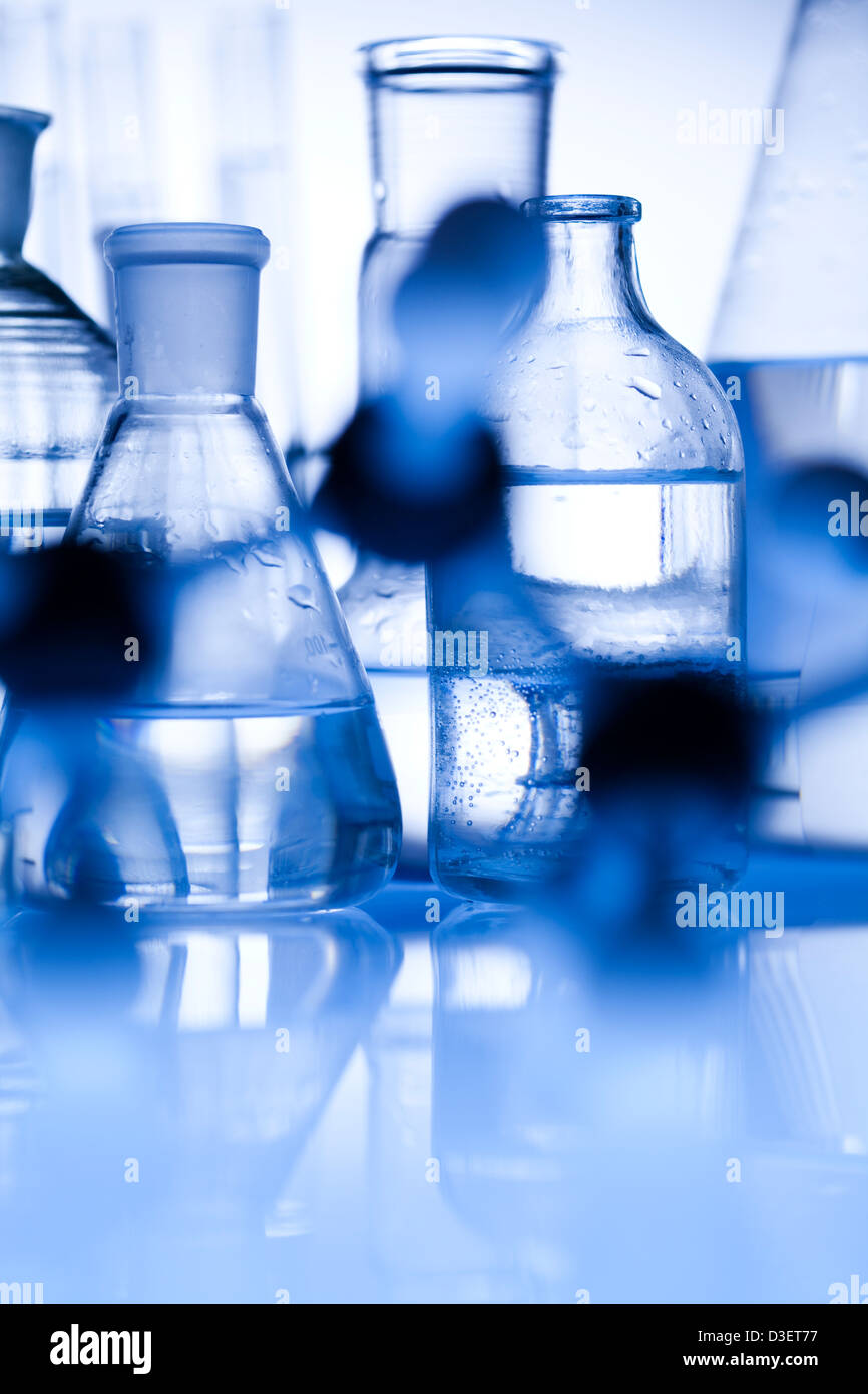Molecular Model Laboratory glass Stock Photo Alamy