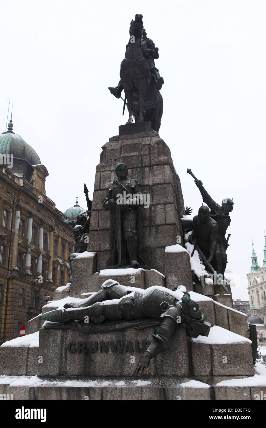 Grunwald Monument, Krakow, Poland. Stock Photo