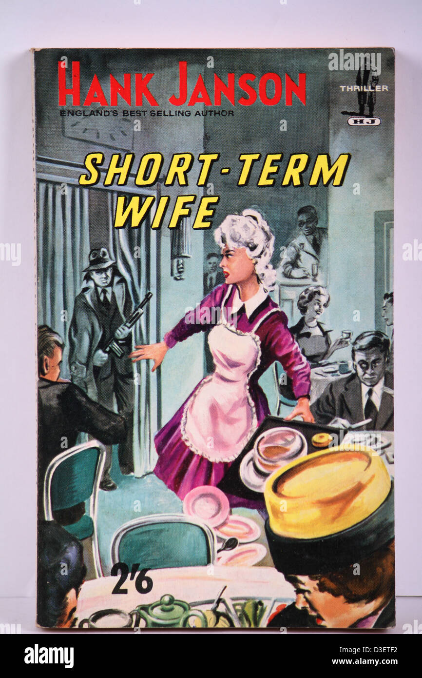 American Thriller Book Cover 1950s Pulp Paperback Book Stock Photo