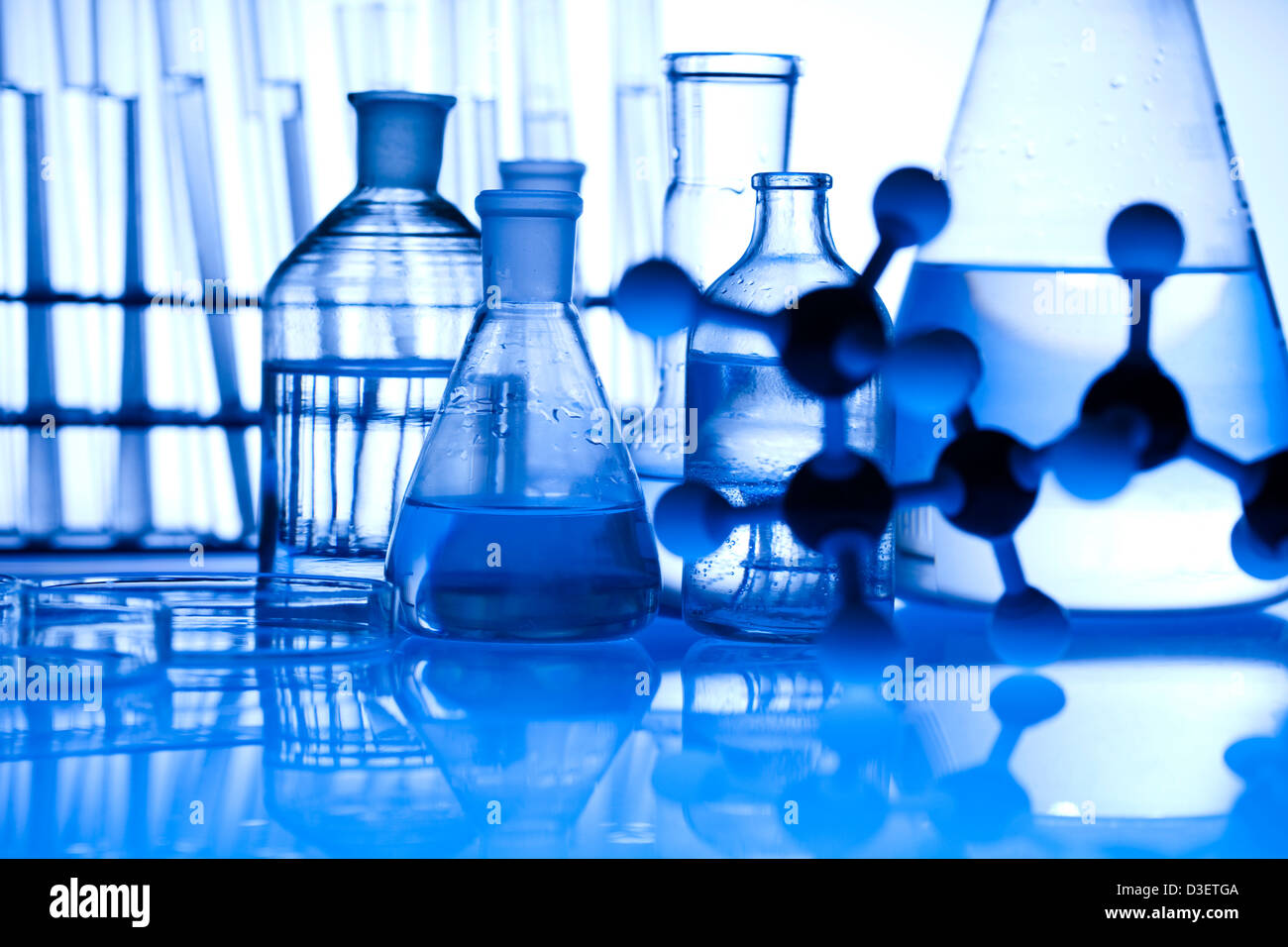 Molecular Model Laboratory glass Stock Photo Alamy