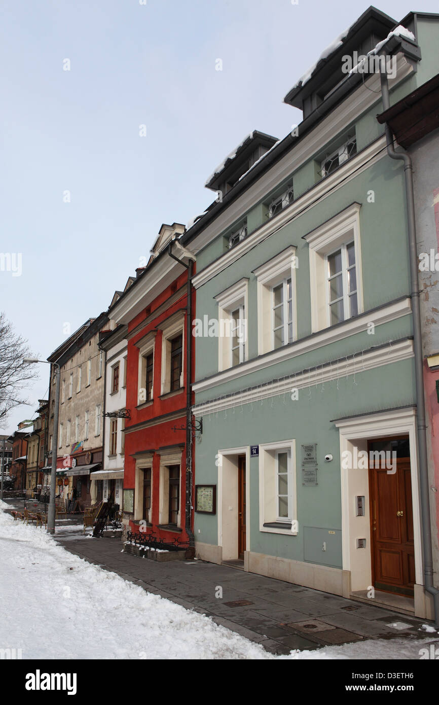 Restored housing in the Kazimierz district of Krakow, Poland Stock Photo Alamy