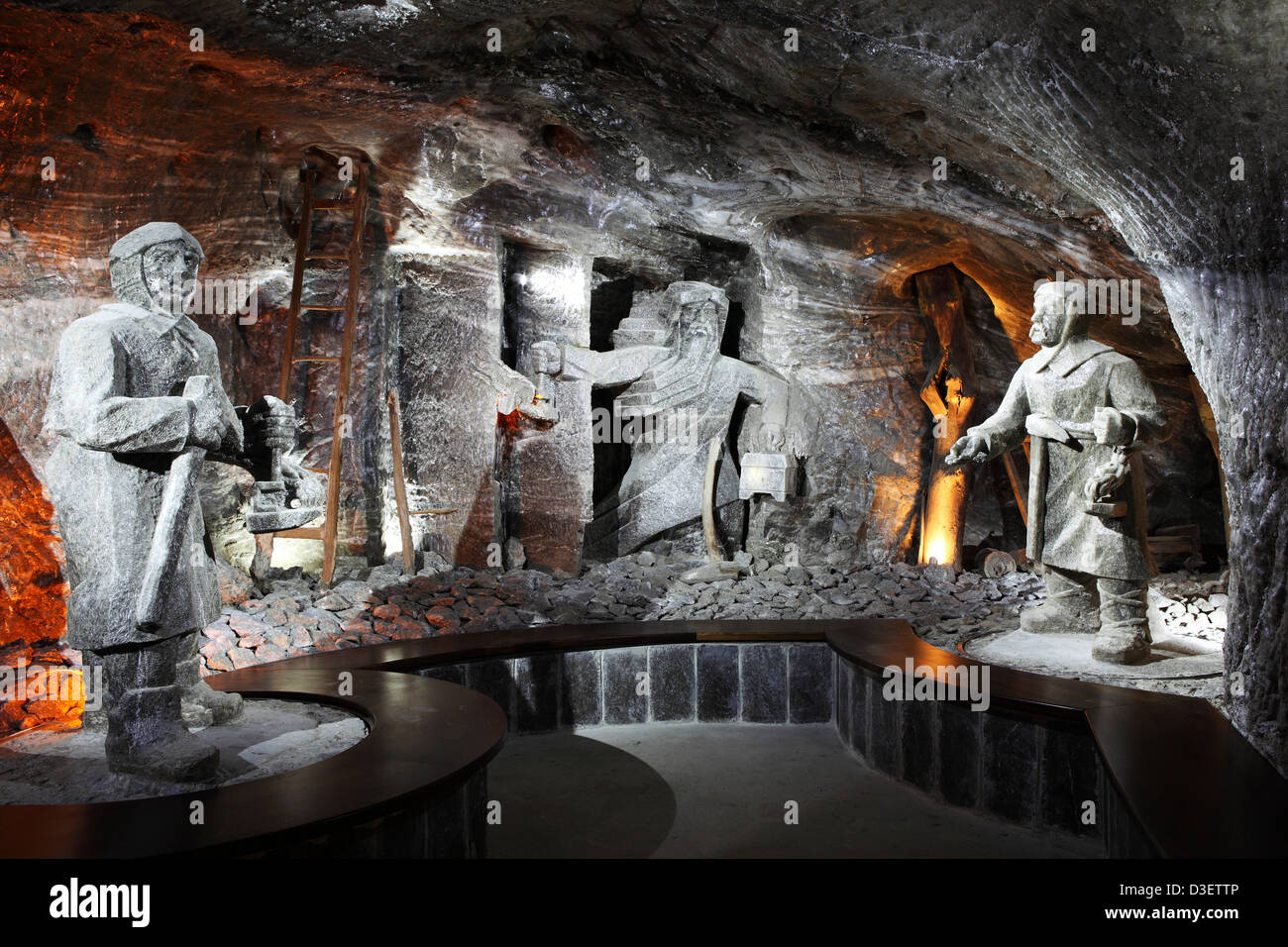Sculptures in Wieliczka Salt Mine, Kraków, Poland Stock Photo Alamy