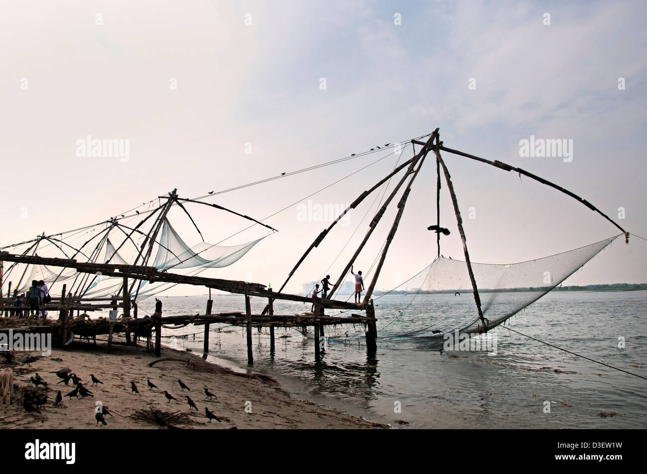 Chinese fishing nets Kochi Cochin Kerala India Stock Photo Alamy