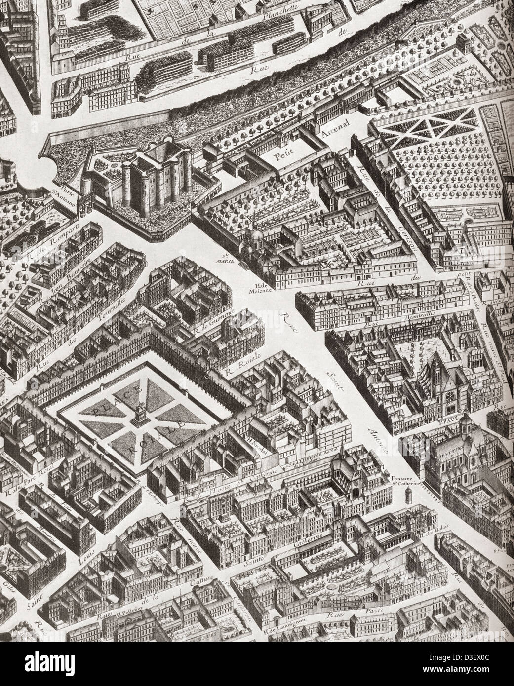 古地図 PLAN de PARIS Turgot Turgot 1734-1739 Plan de Paris - Majesty Maps & Prints